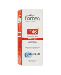 ژل ضد آفتاب SPF46 فاربن مناسب پوست های چرب و آکنه ای